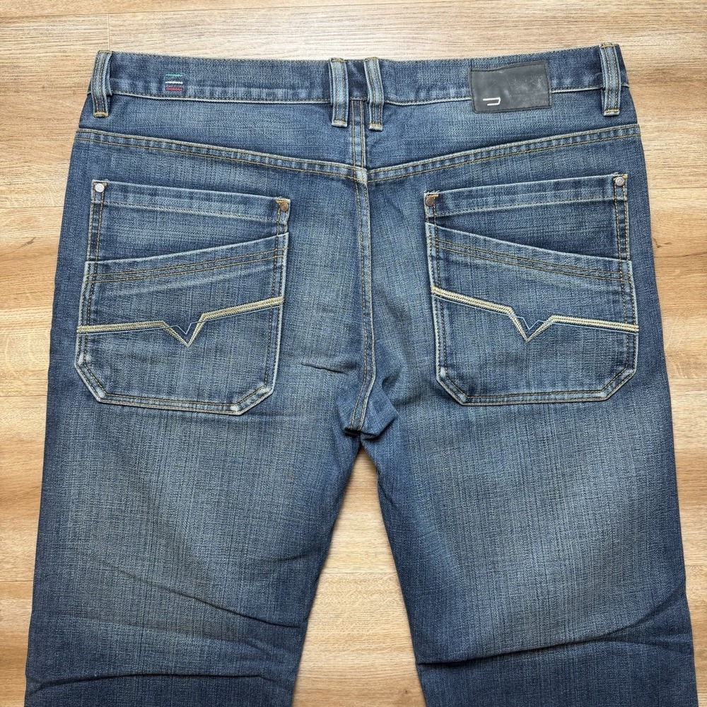 Vintage Diesel Kratt Jeans Men 38x32 Blue Relaxed Straight Dark Wash Made Italy - Picture 4 of 16